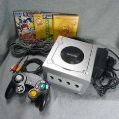 n5115▽ゲームキューブ 本体 一式 シルバー◇ワリオ どうぶつの森 ナルト