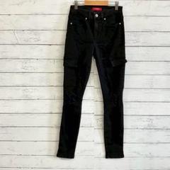 GUESS【25】【M】パンツ ズボン スキニー ストレッチ ダメージ ブラック