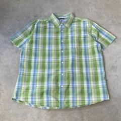 【希少】OLDGAP チェック柄 シャツジャケット 00s ブルゾン オンブレ retock's】ロゴ刺繍 オンブレチェック ビッグシルエット長袖