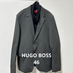 【美品 現行】BOSS テーラードジャケット アクティブ 44 HUGO BOSS テーラードジャケット 44 グレー M相当 - メルカリ