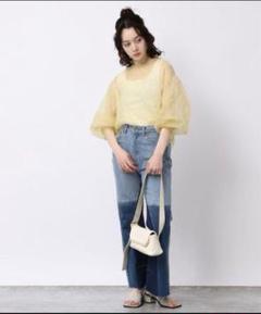 イエローバルーンスリーブブラウス