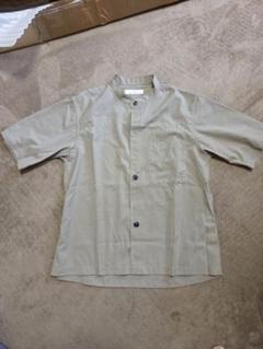 GREEN LABEL RELAXING バンドカラー半袖シャツ ベージュ
