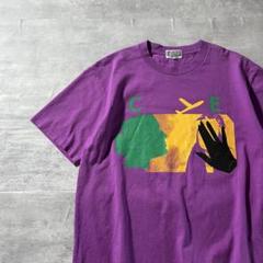 【人気パープル】C.Eシーイー古着ビッグロゴTシャツ紫パープルLグラフィック