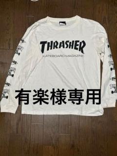 THRASHER ロングスリーブTシャツ M ホワイト
