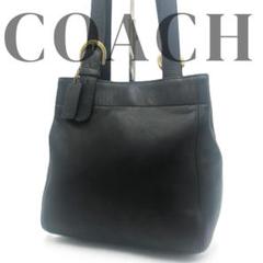 美品✨オールドコーチ　USA　セミショルダーバッグ　レザー　シボ　黒　ブラック USA製 COACH オールド コーチ レザーショルダーバッグ 黒