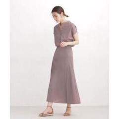 【nano universe】ロングシャツ×フレアスカート セットアップ