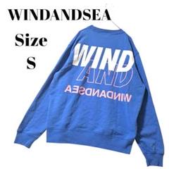 愛用 コットン100％ ビックロゴ WINDANDSEA(YOUANDSEA) ブルー メルカリ - トップス