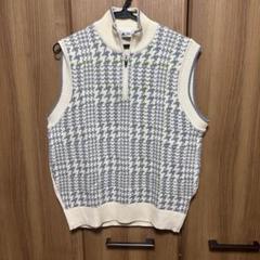 adidas ハウンドトゥース ベスト L