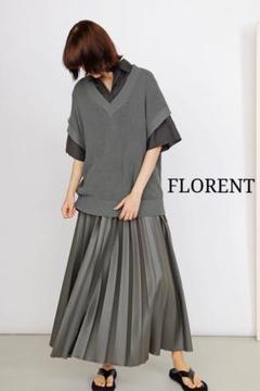 【新発売】 美品○FLORENT/フローレント フェイクレザー グレー SKIRT スカート