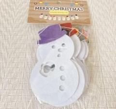 ［新品］キャンドゥ　フェルトガーランド　スノーマン　Snow Man