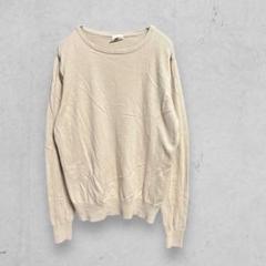 t1932【ズーティー】コットンニット　長袖　シンプル　ベージュ　レディース