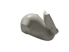 ●白兎置物(大)/mo-K-72-5988/うさぎ/陶器/オブジェ/飾り/動物