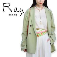 E193 Ray BEAMS / 4ボタン ダブル ソフト テーラードジャケット