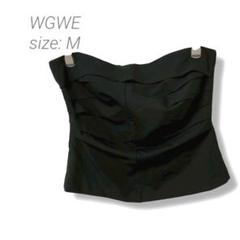 【WGWE 】✨タグ付き美品✨ビスチェ サイドタック ファスナー M ブラック