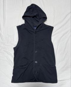 EMPORIO ARMANI JEANS フード付きベスト Sサイズ ブラック