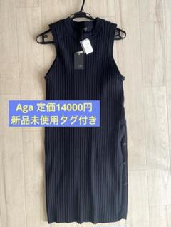 【新品】Aga ノースリーブ　ワンピース　濃紺