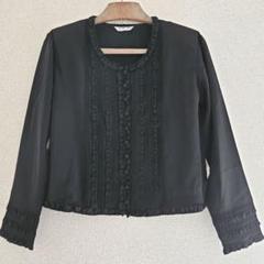 カネコイサオ 総ピコフリル使い 綿ローン長袖ブラウス リボン ベージュ カネコイサオ 総ピコフリル使い 綿ローン長袖ブラウス リボン