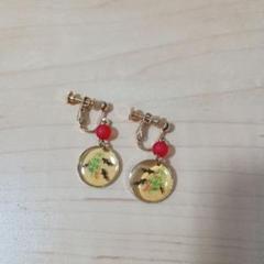 金魚デザイン ノンホールピアス ゴールド