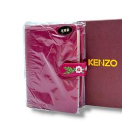 【未使用保管品】KENZO　ケンゾー　手帳　刺繍　花柄　レザー　エンジ　希少のサムネイル