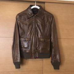 L'ALLURE ホースレザー ジップアップ ブルゾンジャケット 38