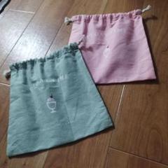 FLOAT TIME 巾着袋 2個セット グリーン ピンク