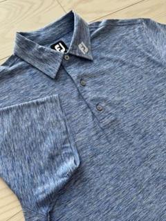 ★FJ フットジョイ　半袖ポロシャツ　ブルー系　2XL