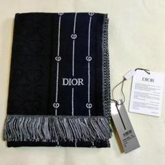 クリスチャン ディオール Dior　新品マフラー ネイビー　タグ付き クリスチャン ディオール Dior 新品マフラー ネイビー タグ付き
