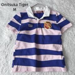 【Onitsuka Tiger】希少90sタイガープリント・ラグランポロシャツ Onitsuka Tiger】希少90sタイガープリント・ラグランポロシャツ