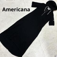 Americana アメリカーナ　ハーフジップ　パーカーワンピース　フーディー