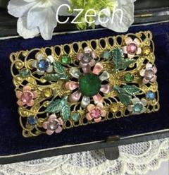 Czech製 ヴィンテージブローチ フィリグリー flower ヴィンテージ＊ブローチ フィリグリー② フラワー シルバー