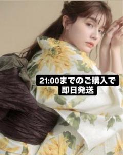 即日配送　DITA【夏色の向日葵あそび】浴衣 2025 浴衣5点セット(ゆかた・帯・下駄・着付けマニュアル