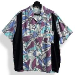 レア【VINTAGE】80s 90s レトロビンテージオープンカラーシャツ 古着