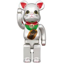 BE@RBRICK 招き猫 開運 銀メッキ 発光 400% ベアブリックのサムネイル