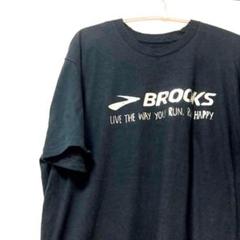 BROOKS ヴィンテージ　メンズ　Tシャツ　ブラック　プリント　古着