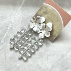 tal by yumi ハイビスカス 花 クリア ピアス シルバー 揺れる 夏