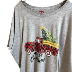 HORIDAY TIME Tシャツ クリスマス　グレー　2XL 大きめサイズ