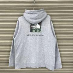 ノースフェイス スウェットジップパーカー カモボックスロゴプリント 刺繍 裏起毛のサムネイル