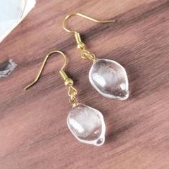 No.15 ハンドメイド 氷 レジンピアス