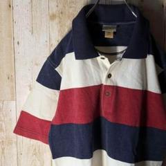 ビンテージ ジャマイカ製 エルエルビーン ボーダー柄 ポロシャツ 古着