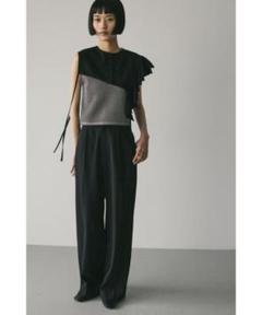 STYLEMIXERグレー ノースリーブ ロングベストセットアップ