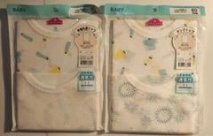BABY 80サイズ　2枚組　丸袖丸首シャツ、タンクトップ　お名前タグ付き　綿