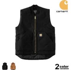 猿助Carhartt ブラック ダウンベスト Sサイズ Carhartt カーハート ブラック ダウンベスト S