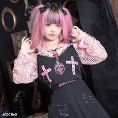 ACDCRAG×kuua 3点セット アウター＋ビスチェ＋スカート 3マイアシメスカート パンク スカート[品番：ACDW0000301