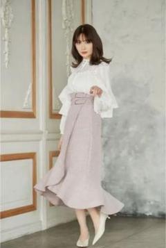 スカート Double Belted Tweed Wrap Skirt herlipto Double Belted Tweed Wrap Skirt - メルカリ