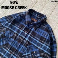 90'sMOOSECREEKヘビーウェイトチェックネルシャツUS古着アメカジ
