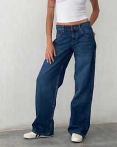 Motel rocks ローライズ ストレート デニム Black Wash Low Rise Straight Leg Jeans | Parallel