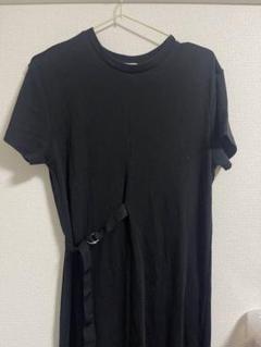 【美品】ラグアジェム　黒 半袖カットソーワンピース
