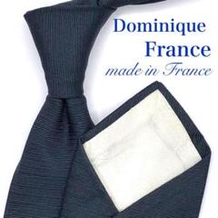 【大特価】Dominique France ネクタイ 馬術柄 刺繍ネイビー