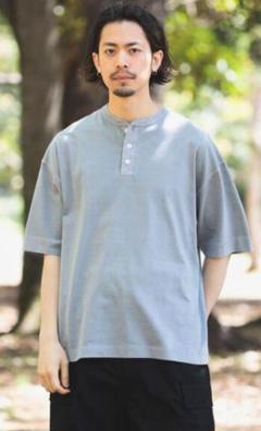 Healthknit ビームス別注 ピグメント ヘンリーネック Tシャツのサムネイル