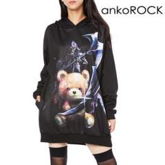 ankoROCK 死神とテディベアプルオーバーパーカー ankoROCK 死神とテディベアプルオーバーパーカー